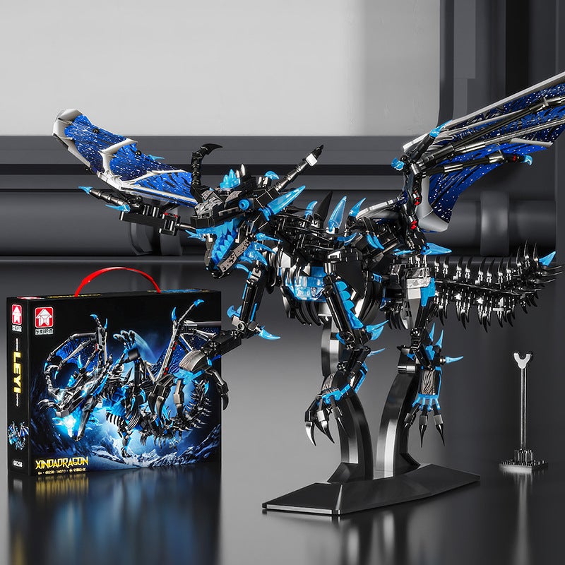 Le Yi 68257-8 Fire Dragon Ice Dragon Mecha Model Gift Toys Difficult Educational Assembled Small Particle Building Blocks - Image 5